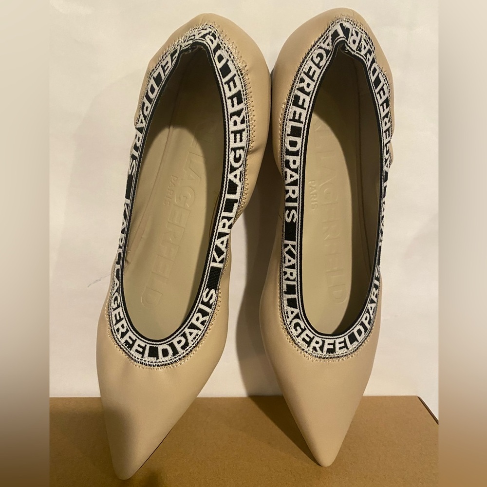 Karl Lagerfeld Paris Vinette Black Ballet flat shoe 10M